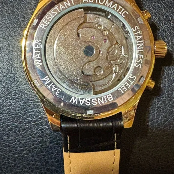 Gold and Black Binssaw Watch - Picture 3 of 3
